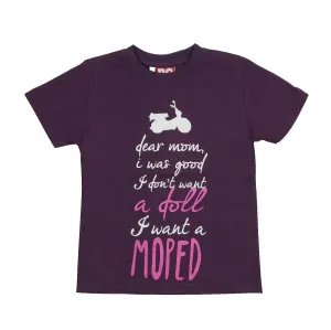 T-SHIRT Tee Childrens Kids Do-Design Moped Bike Scooter Toddler Purple NEW! 104