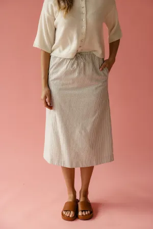 Take It Slow Striped Tie Skirt