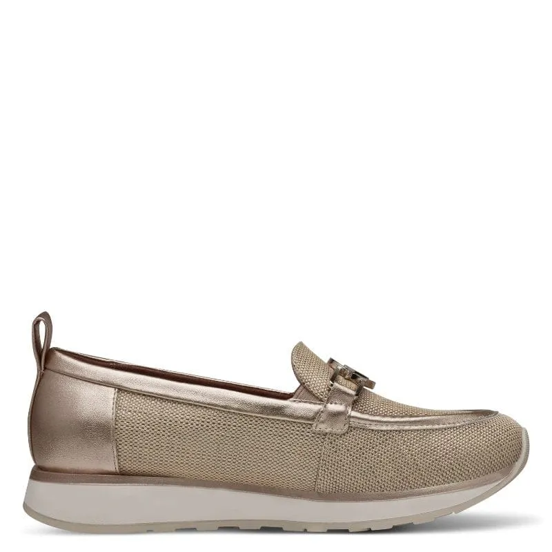 Tamaris Womens Gold Slip-on Shoes 1-24750-44