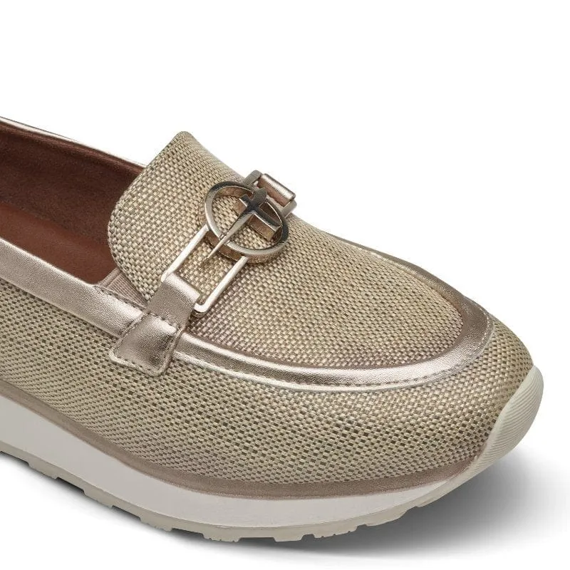 Tamaris Womens Gold Slip-on Shoes 1-24750-44