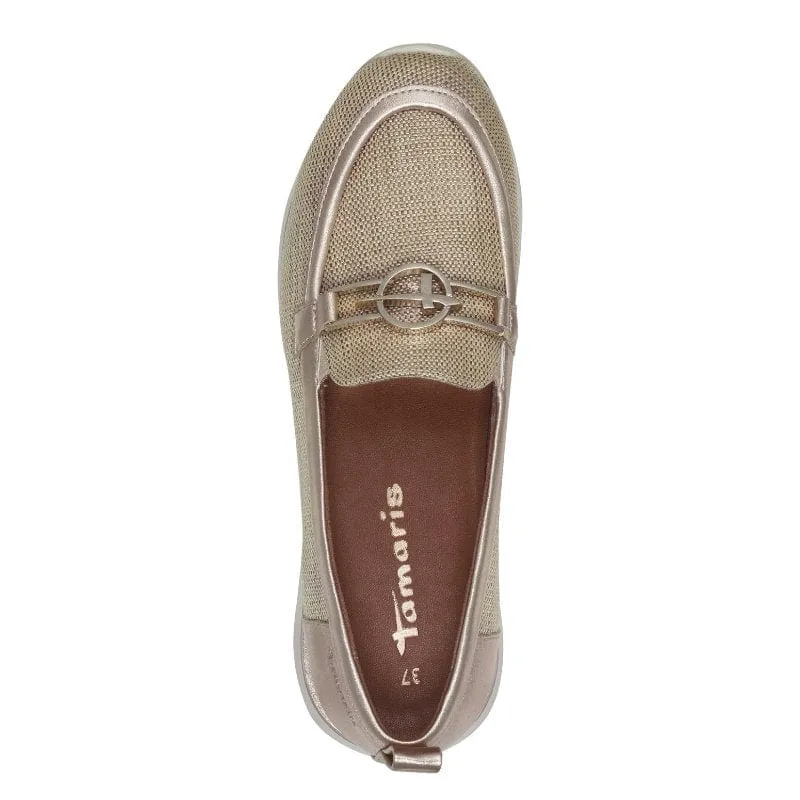 Tamaris Womens Gold Slip-on Shoes 1-24750-44