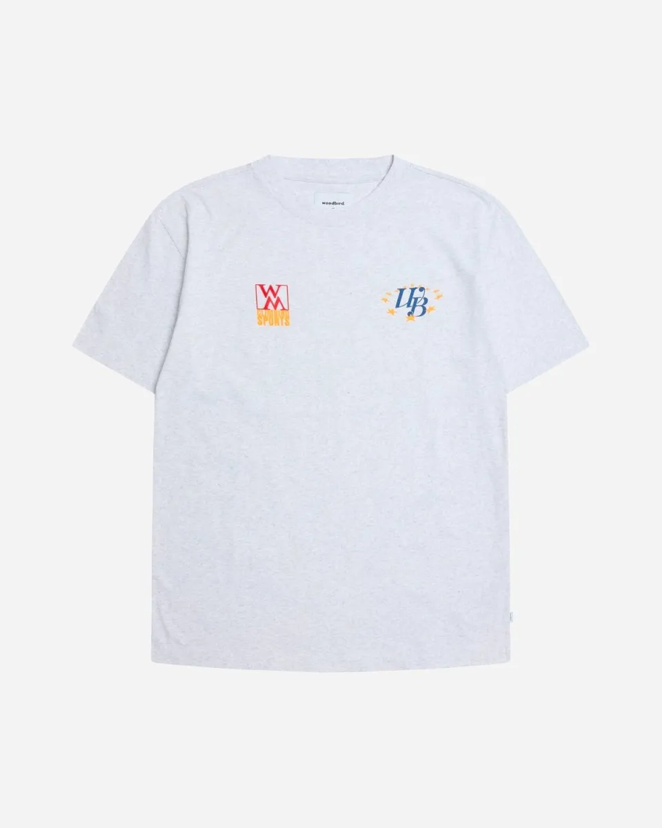 Tate Double Tee - Snow Melange