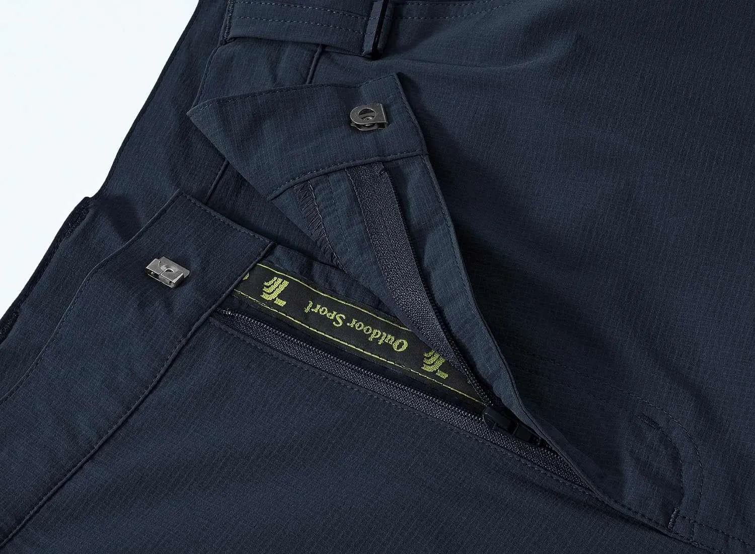 TBMPOY Men's Lightweight Hiking Pants with Belt 5 Zip Pocketsj