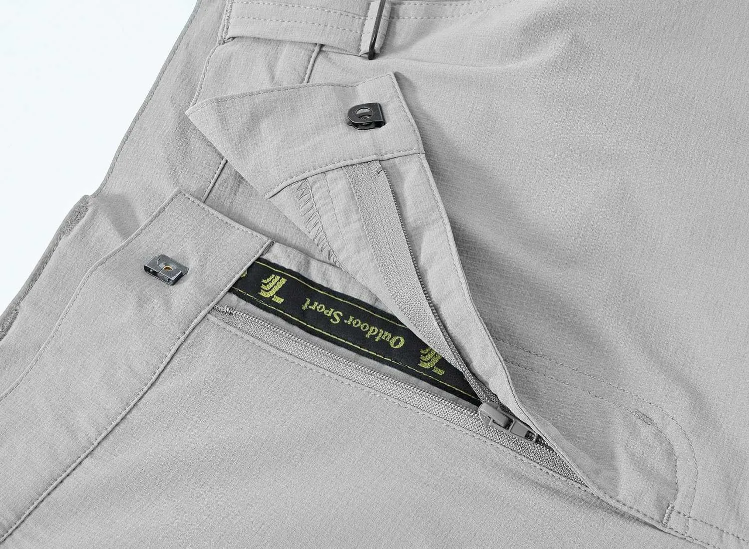 TBMPOY Men's Lightweight Hiking Pants with Belt 5 Zip Pocketsj