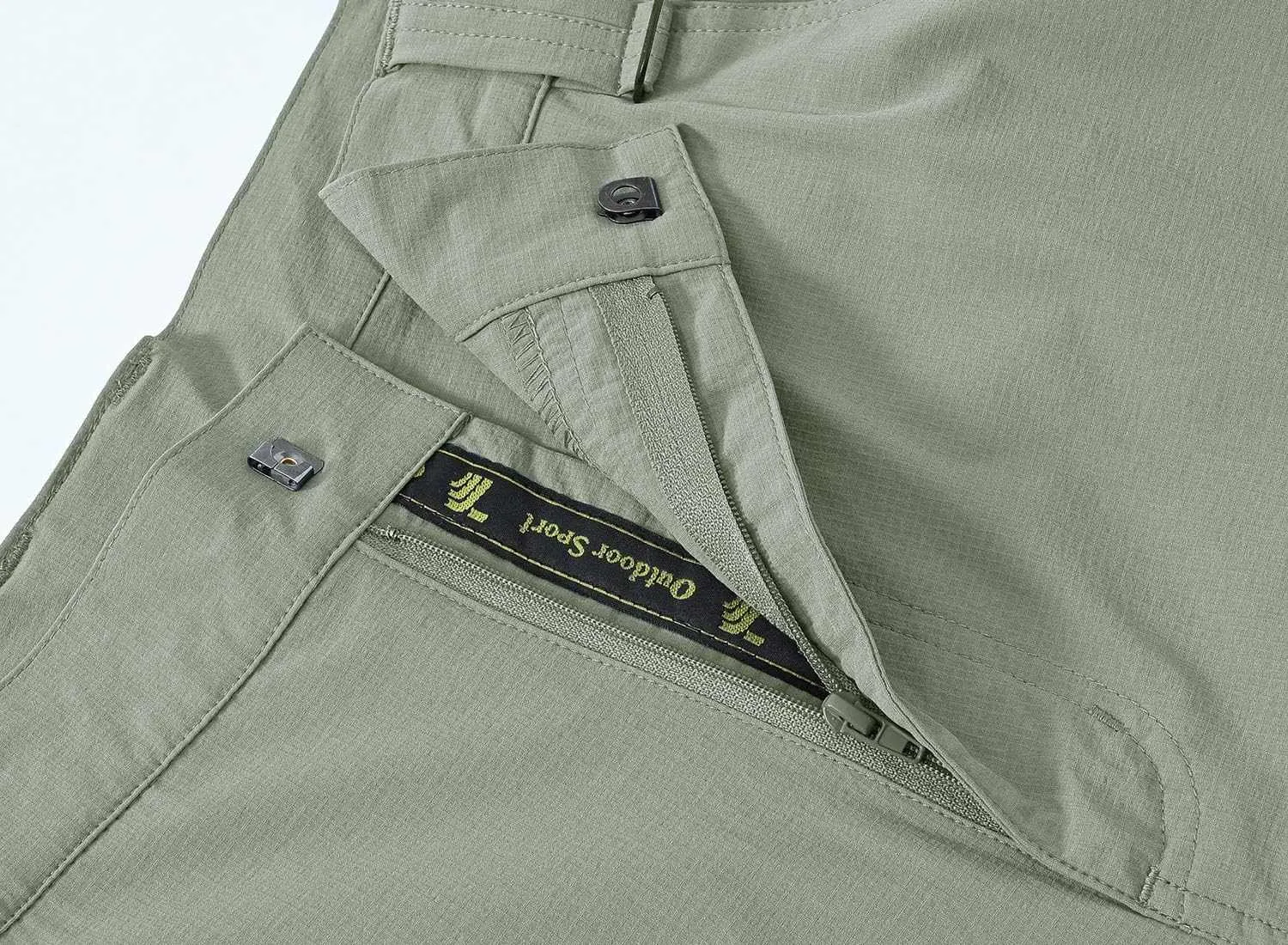 TBMPOY Men's Lightweight Hiking Pants with Belt 5 Zip Pocketsj