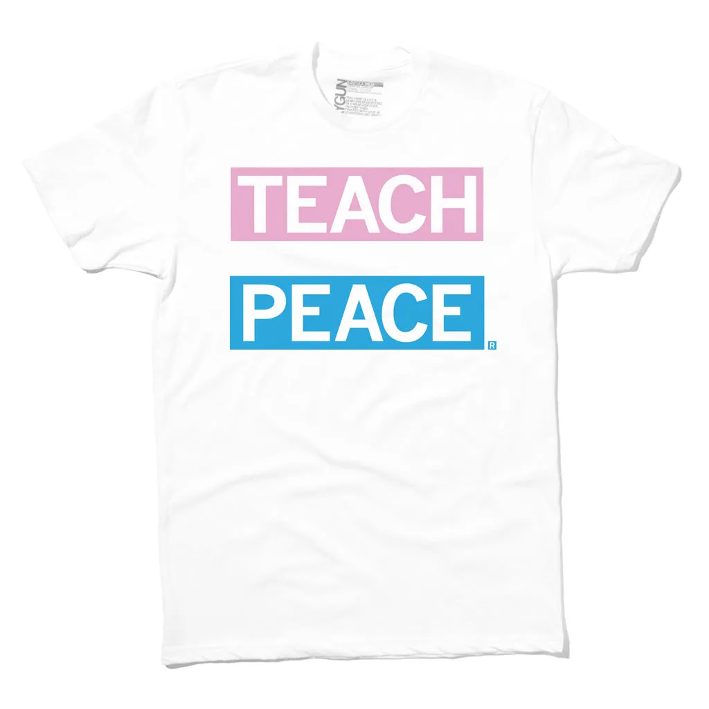 Teach Peace Trans Flag