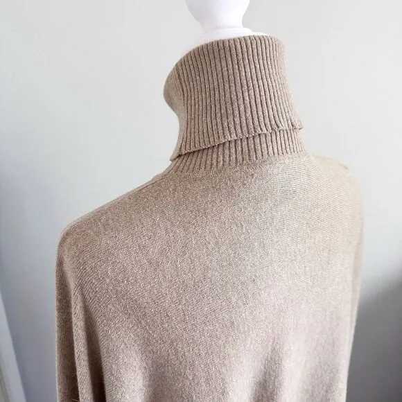 Ted Baker Angora Blend Sweater Beige Boxy Oversized Lagenlook Soft Flowy Sz Sm