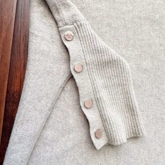 Ted Baker Angora Blend Sweater Beige Boxy Oversized Lagenlook Soft Flowy Sz Sm