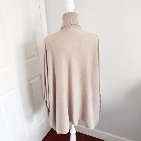 Ted Baker Angora Blend Sweater Beige Boxy Oversized Lagenlook Soft Flowy Sz Sm