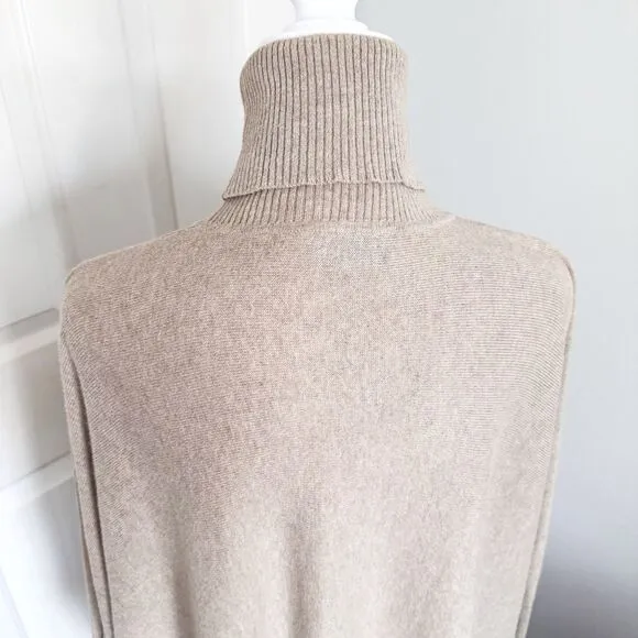 Ted Baker Angora Blend Sweater Beige Boxy Oversized Lagenlook Soft Flowy Sz Sm