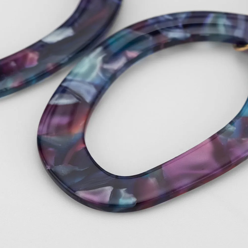 Temperament Versatile Acrylic Acetate Plate Earrings Ladies
