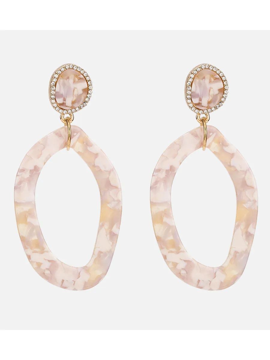 Temperament Versatile Acrylic Acetate Plate Earrings Ladies