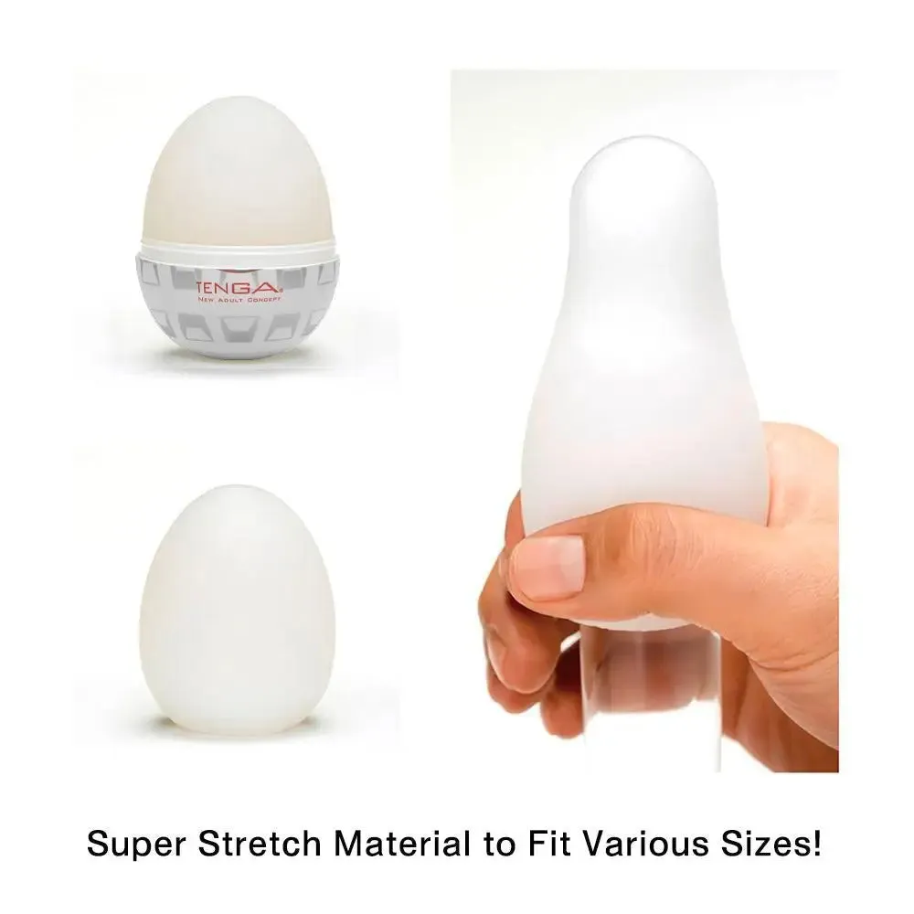 Tenga Boxy Silicone Clear Egg Masturbator