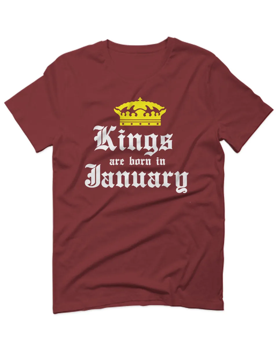 The Best Birthday Gift Kings are Born in January For men T Shirt
