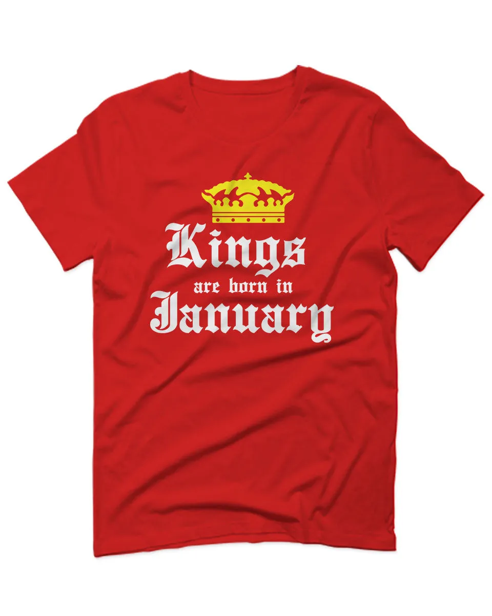 The Best Birthday Gift Kings are Born in January For men T Shirt