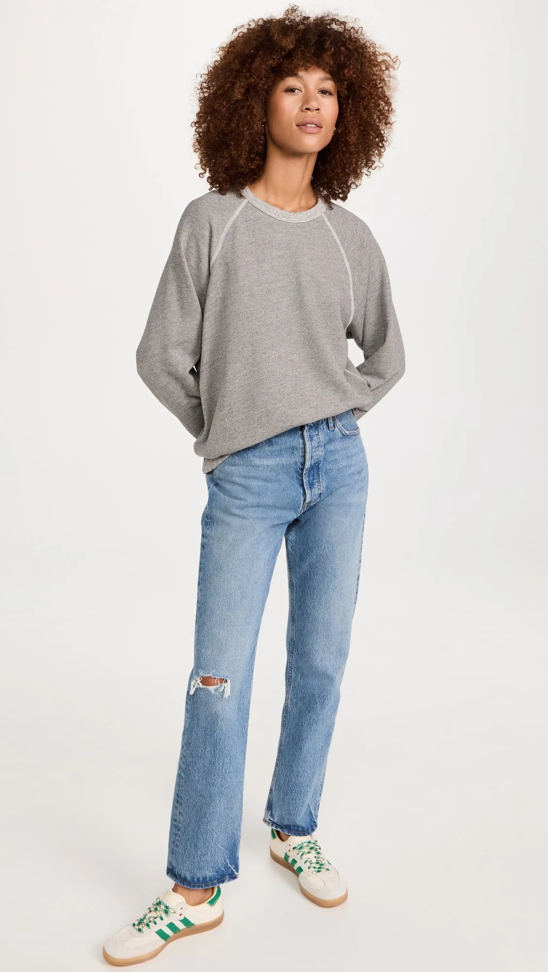 The college sweatshirt in vintage grey