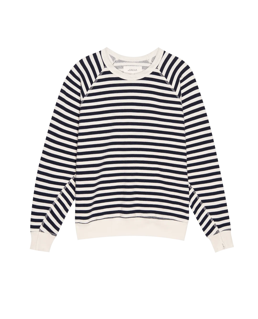 The College Sweatshirt - Navy Sailor Stripe