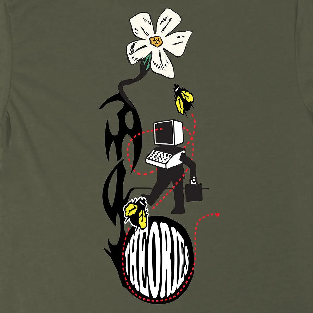 Theories Pollinate T-Shirt - Olive
