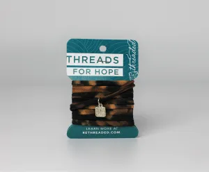 Threads for Hope Bracelet / Black Hand Dyed