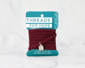 Threads for Hope Bracelet / Maroon