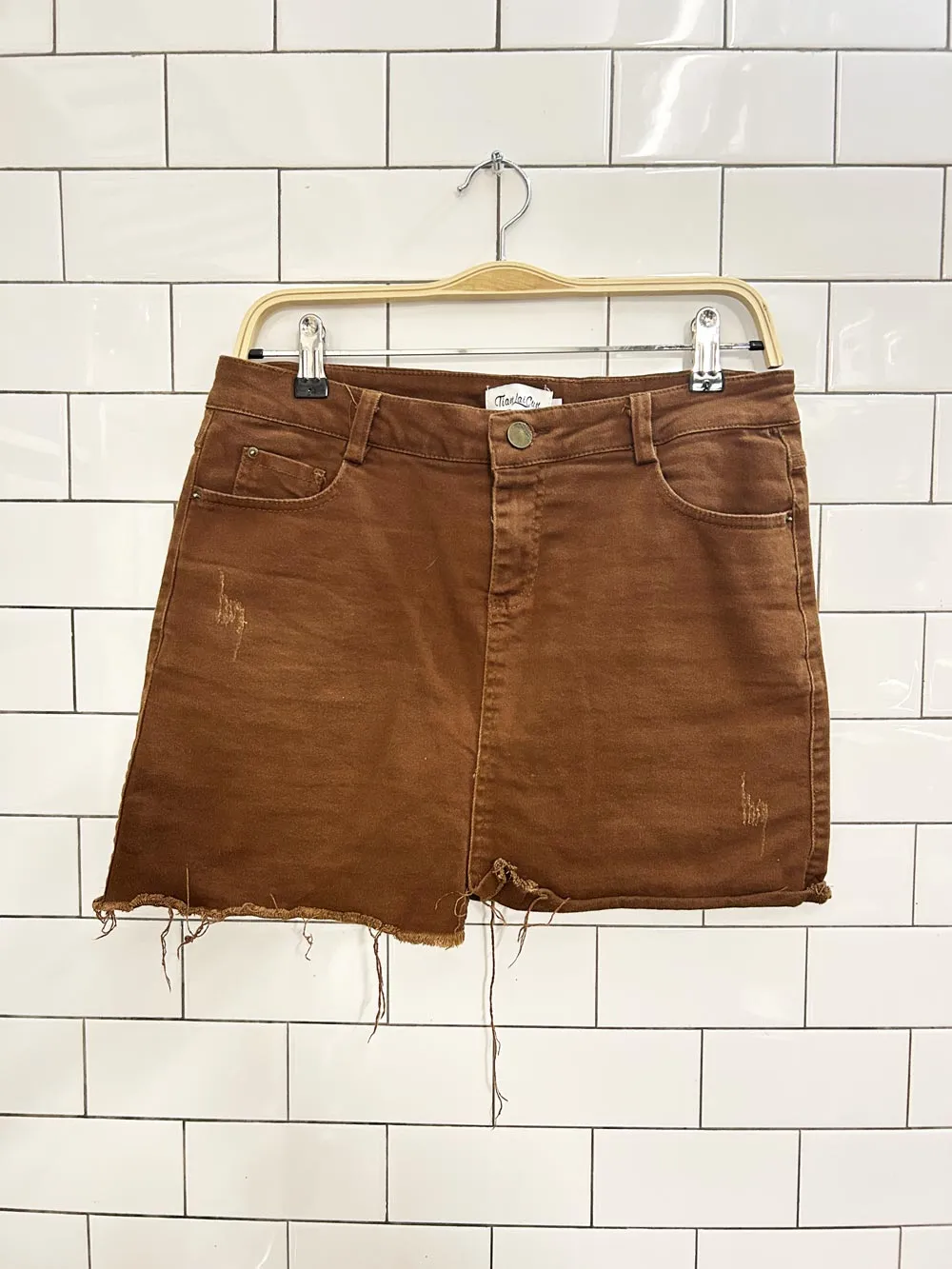 tian lai cun lined mini skirt
