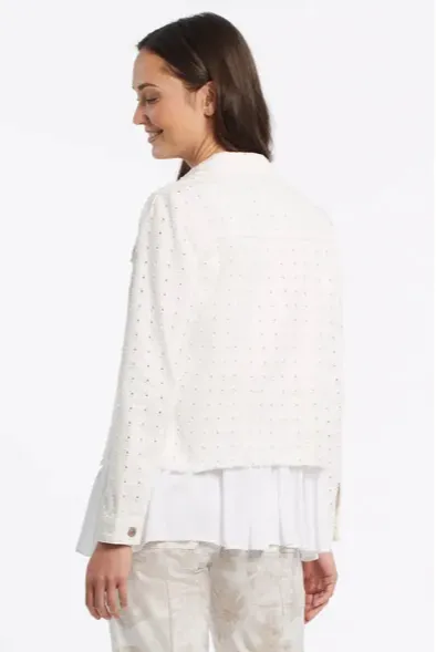 Tribal White Punch Hole Jacket