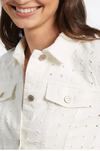 Tribal White Punch Hole Jacket
