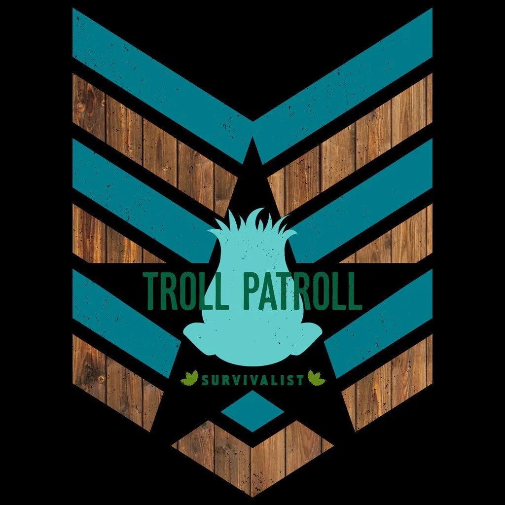 Trolls Troll Patrol Official Men's T-Shirt (Black)
