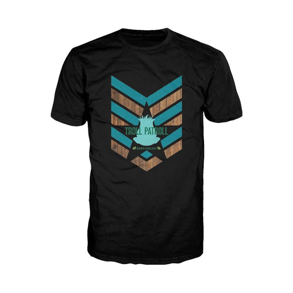 Trolls Troll Patrol Official Men's T-Shirt (Black)