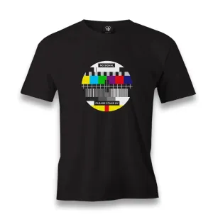 TV No Signal Men's Black Tshirt