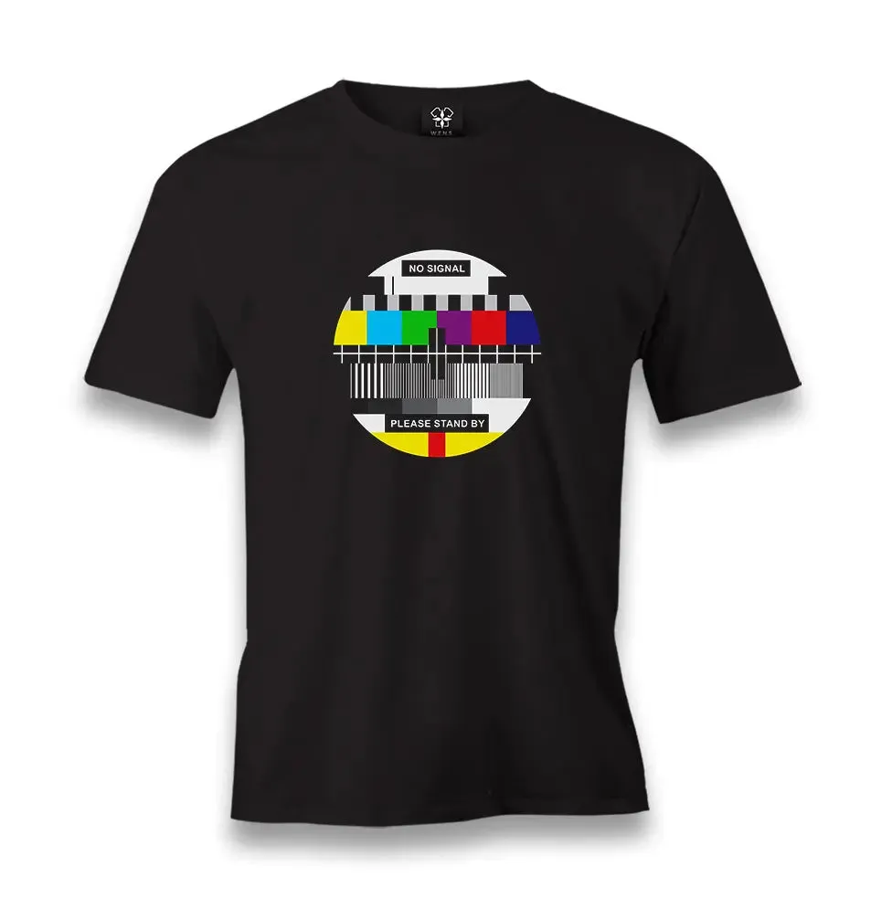TV No Signal Men's Black Tshirt