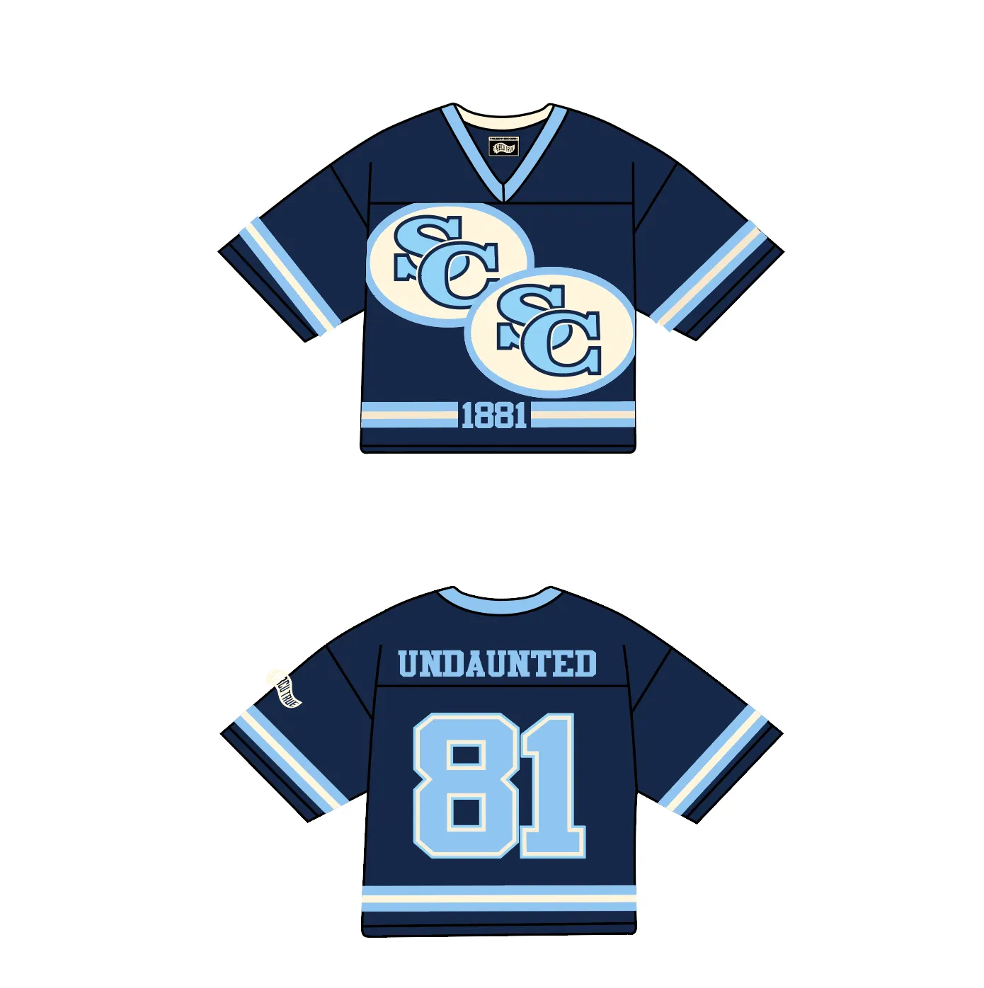 Undaunted Oversized Crop Jersey (Navy)