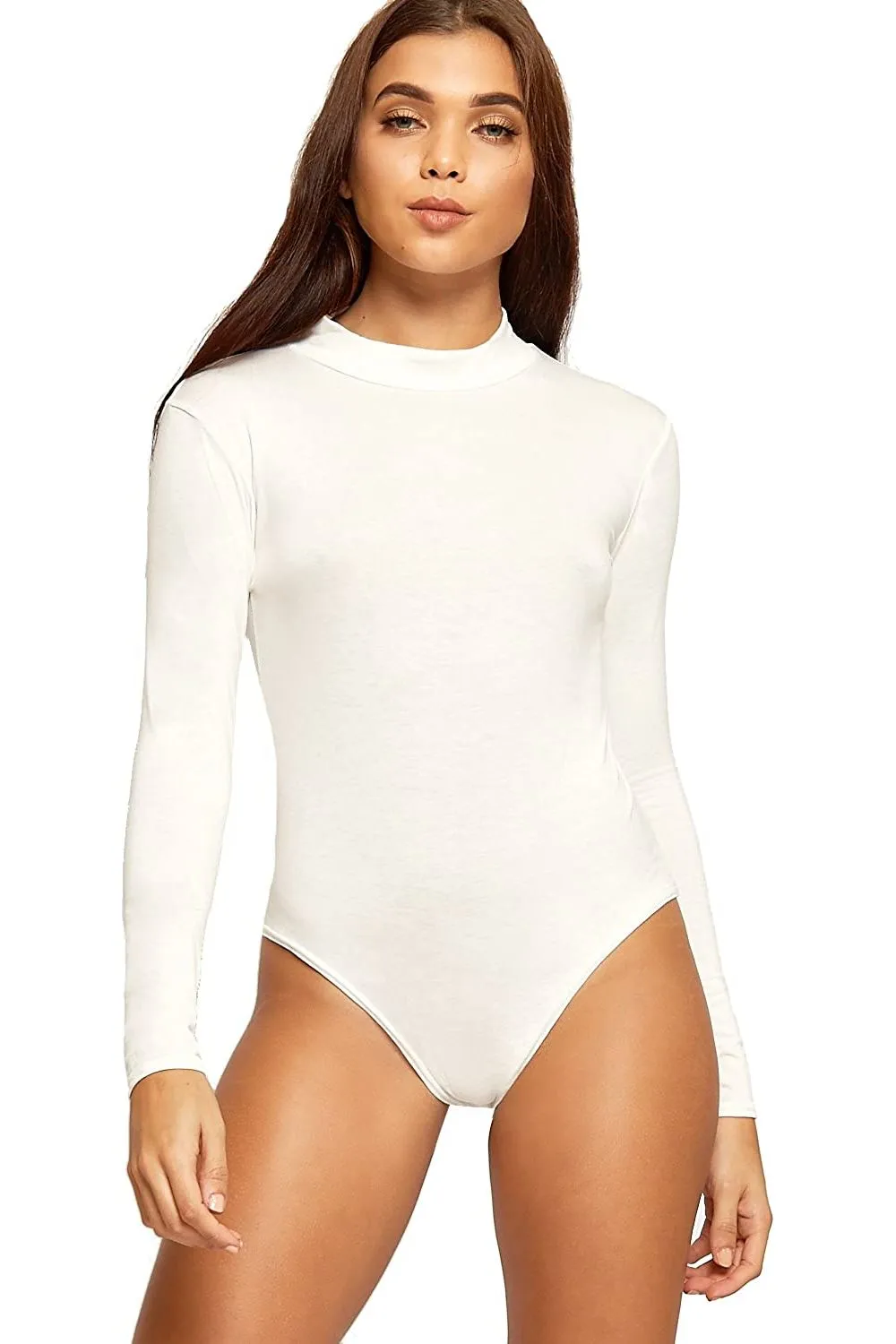 Unity Solid Stand Collar turtleneck Bodysuits