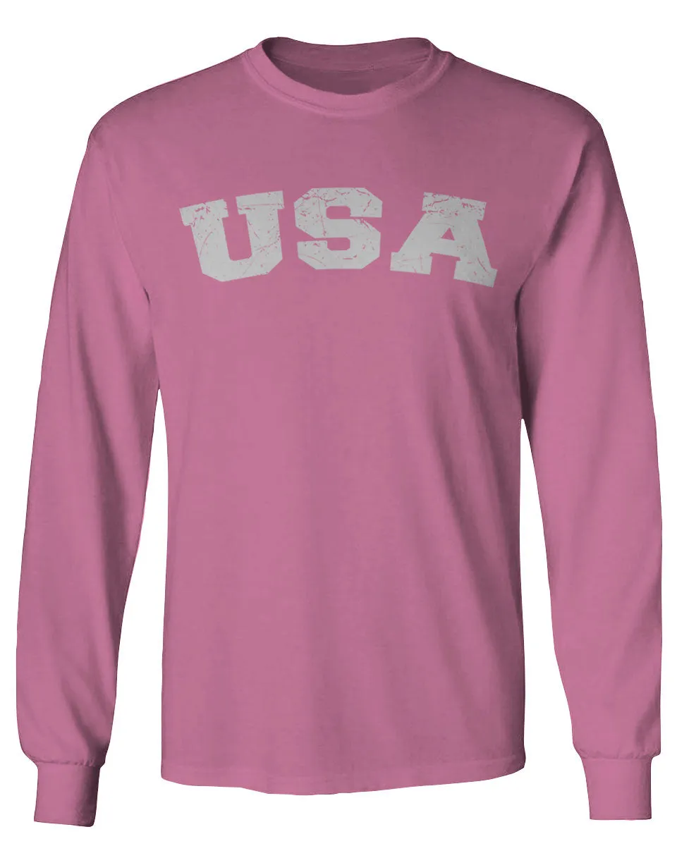 USA Vintage Patriotic American United States of America mens Long sleeve t shirt