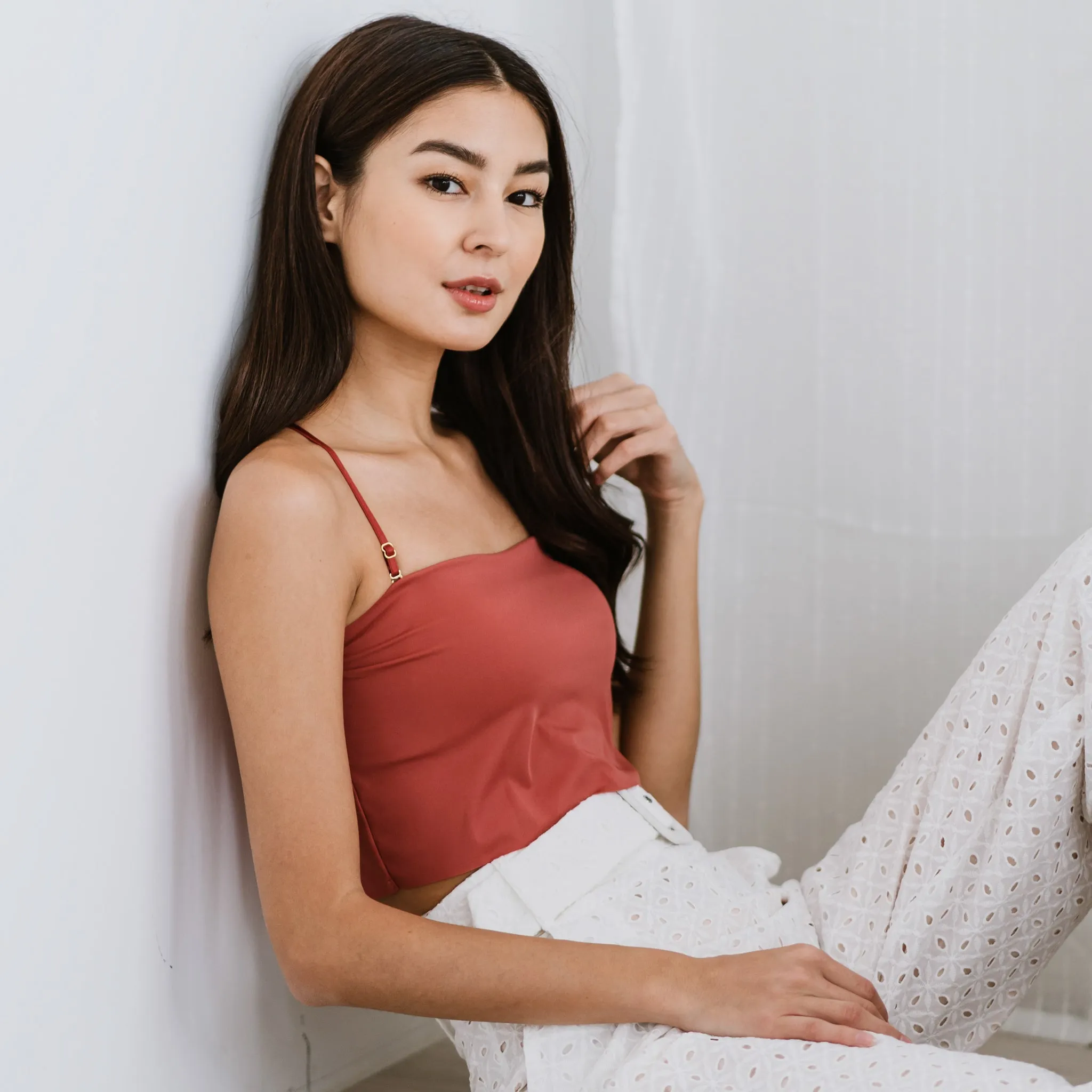 Versatile 3-in-1 Bra Top in Burnt Peach