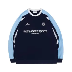 Versatile Contrasting Letter Sweatshirt