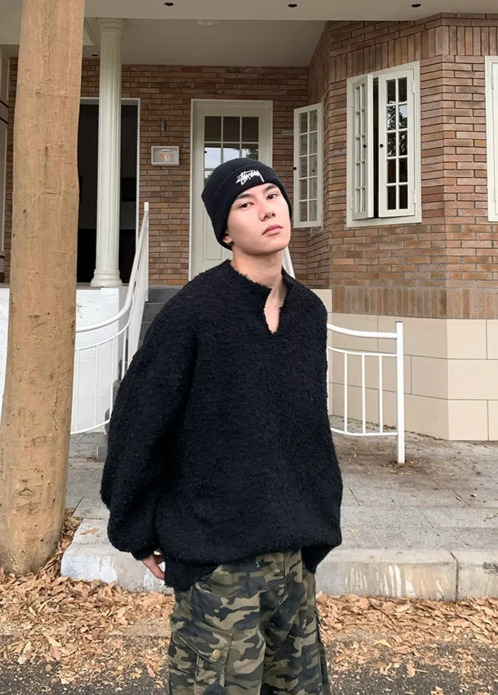 Versatile Loose Fit Knit Sweater