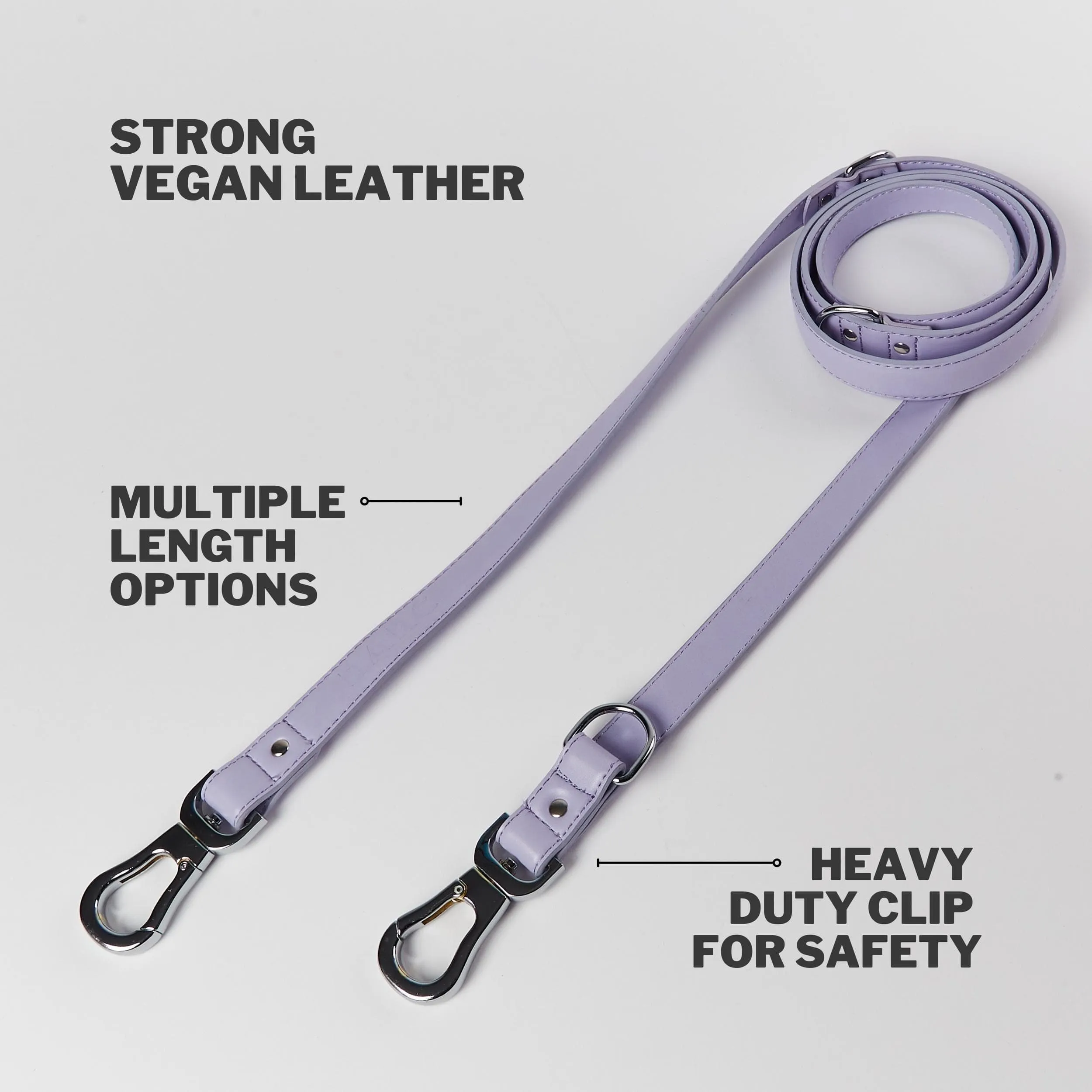 Versatile Vegan Leather Lead | Fresh Lilac