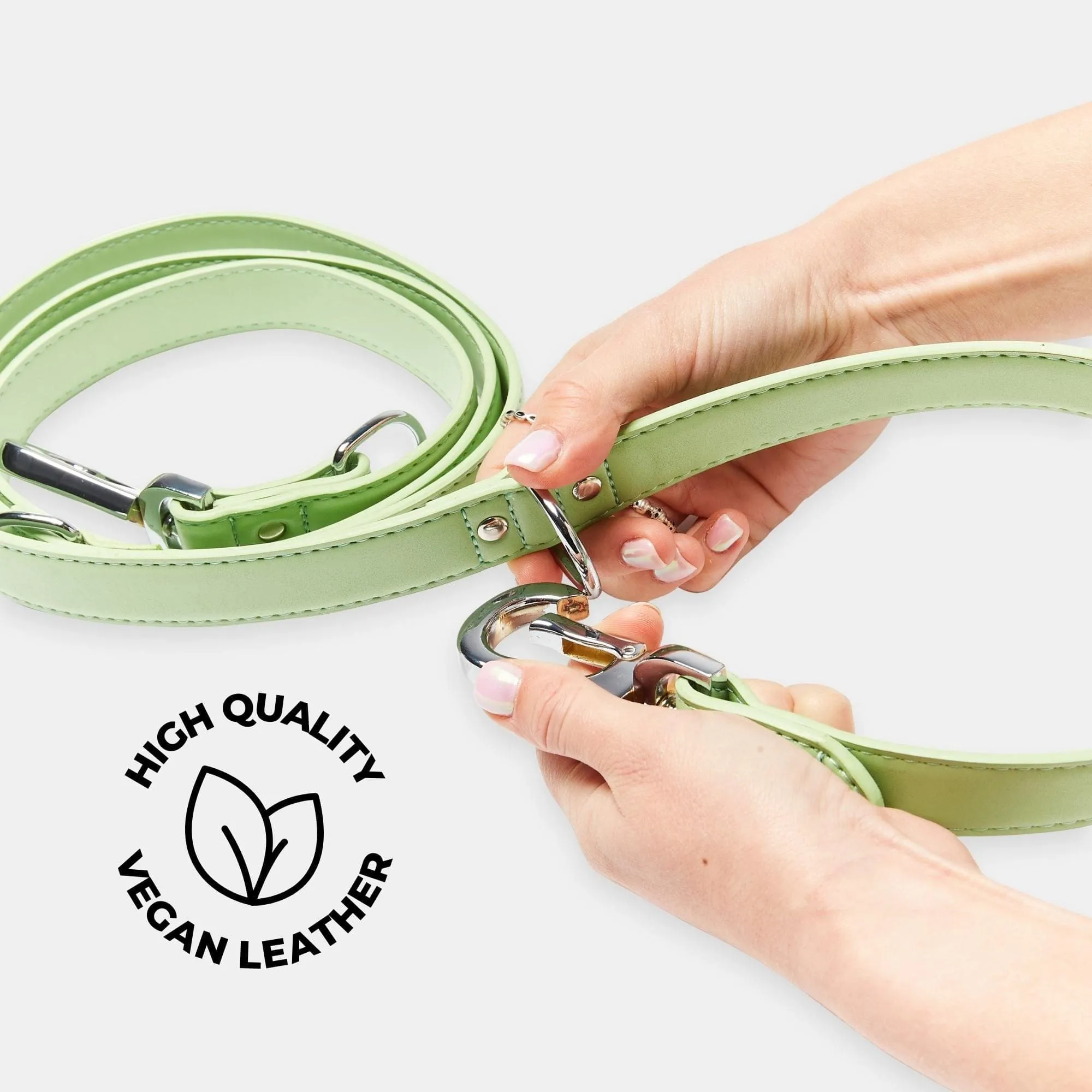 Versatile Vegan Leather Lead | Lush Green