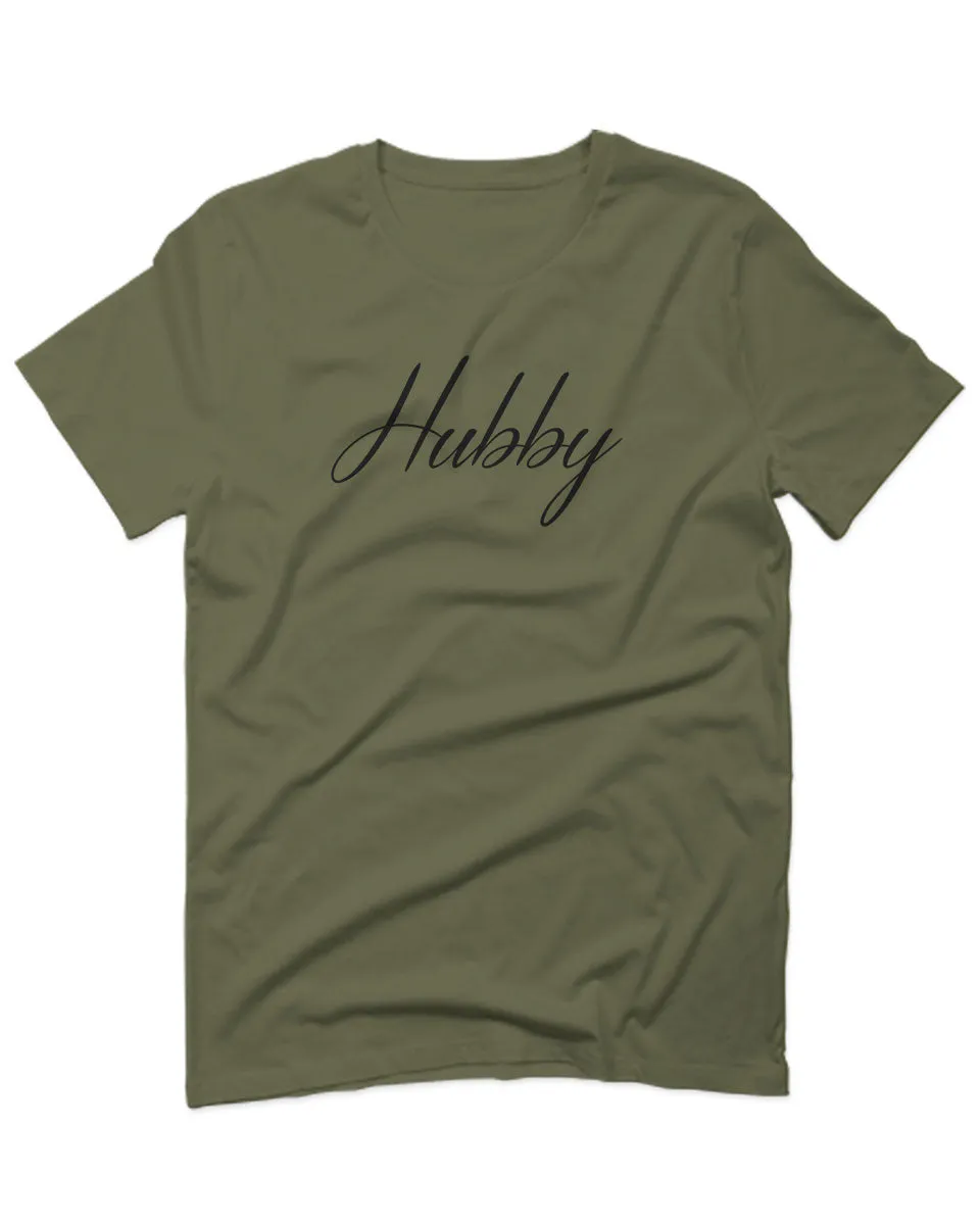 VICES AND VIRTUESS Letter Printed Hubby Couple Wedding Wifey Matching Groom For men T Shirt