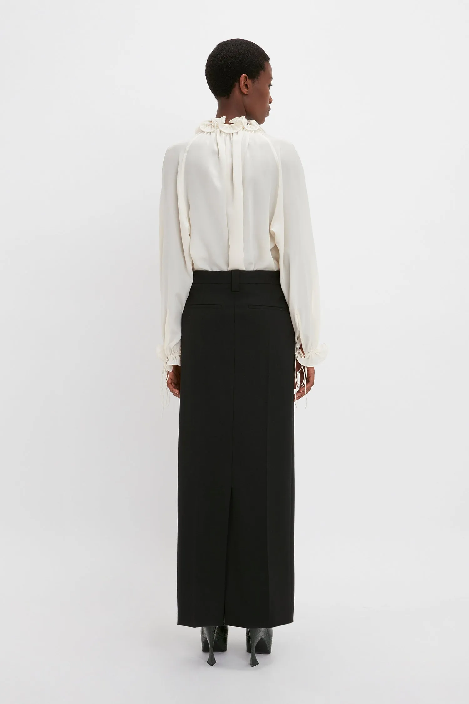 Victoria Beckham | Wrap Front Tailored Skirt - Black
