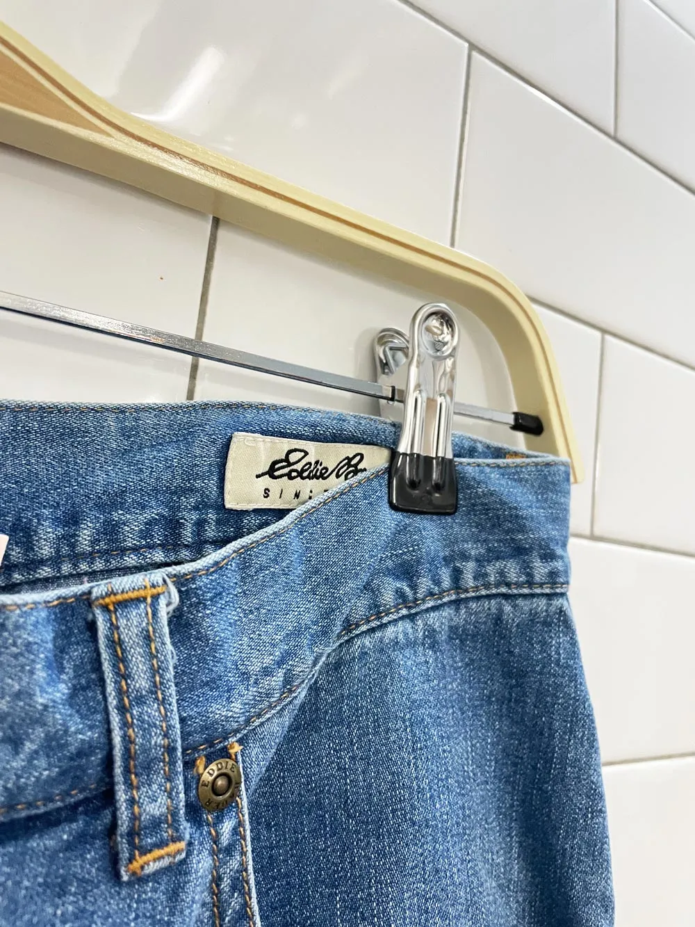 vintage 00s eddie bauer denim maxi skirt