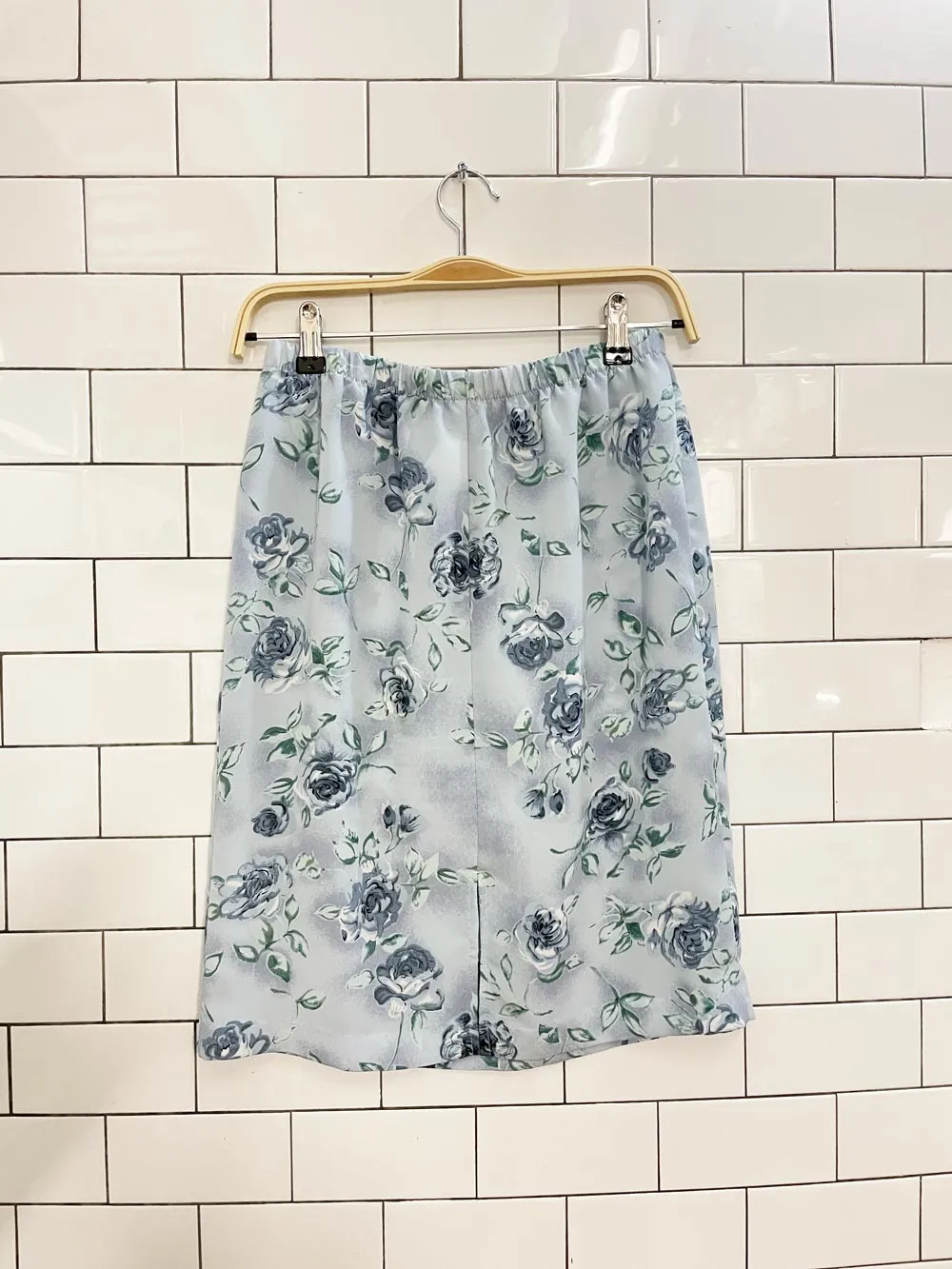 vintage 00s high rise floral mini skirt