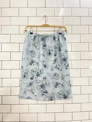 vintage 00s high rise floral mini skirt