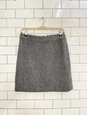 vintage 00s la redoute herringbone mini skirt