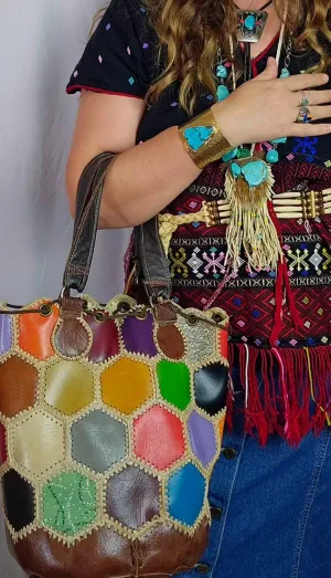 Vintage Amerileather Patchwork Shoulder Bag