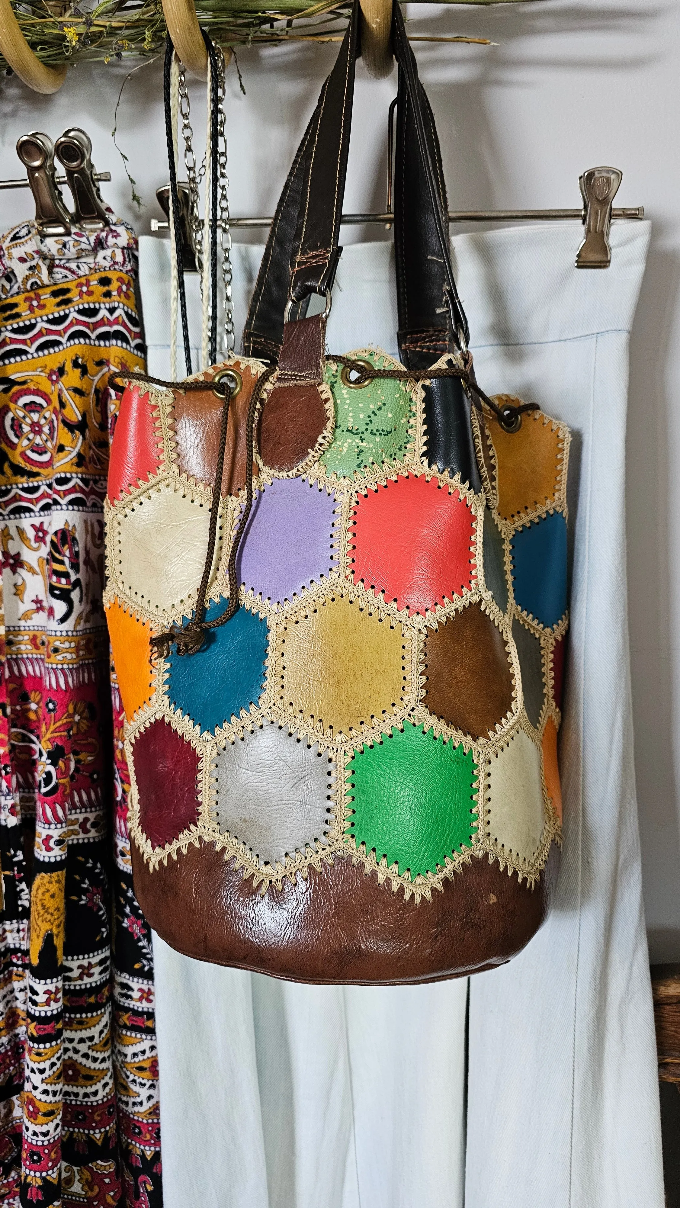 Vintage Amerileather Patchwork Shoulder Bag