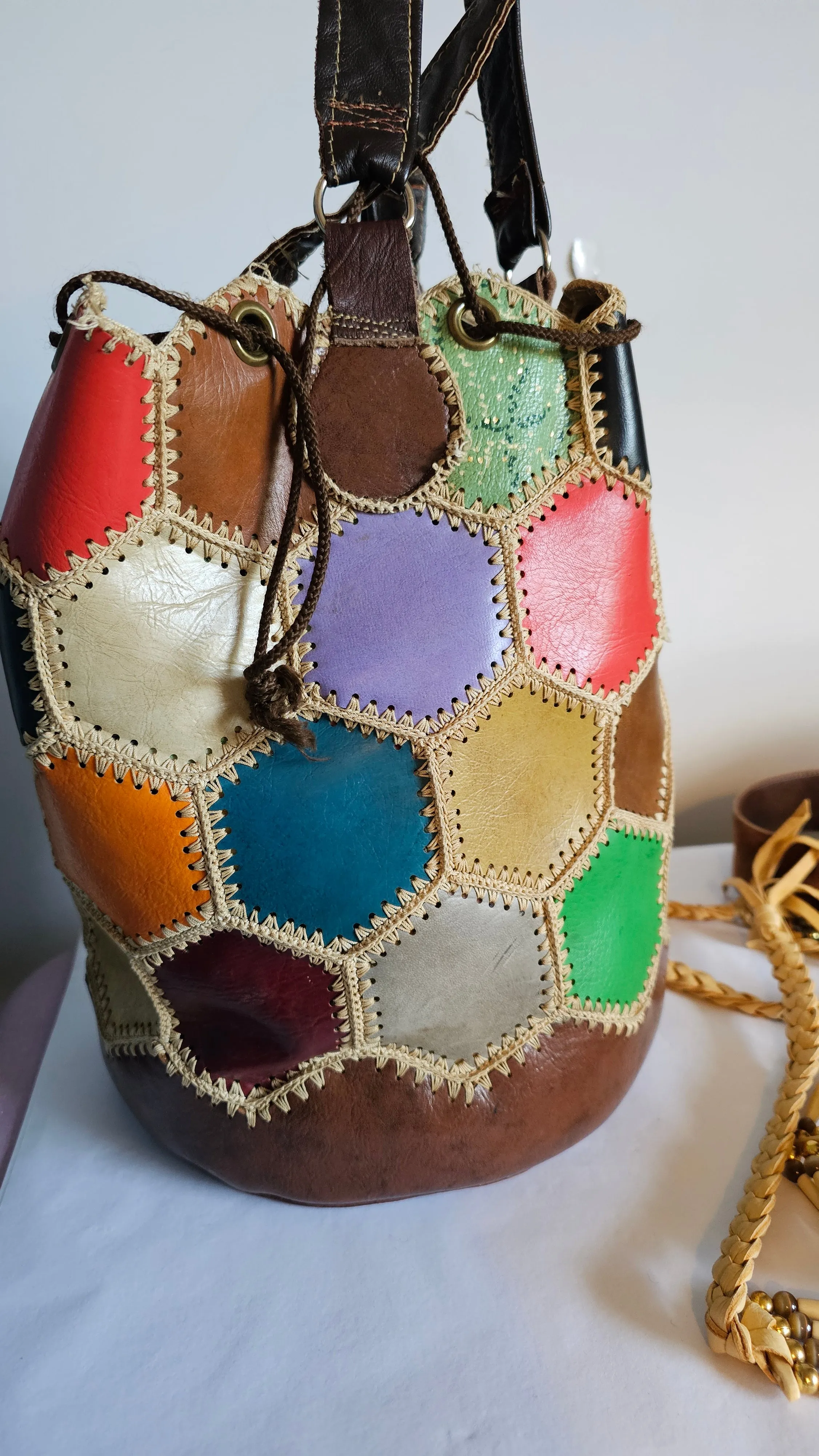 Vintage Amerileather Patchwork Shoulder Bag