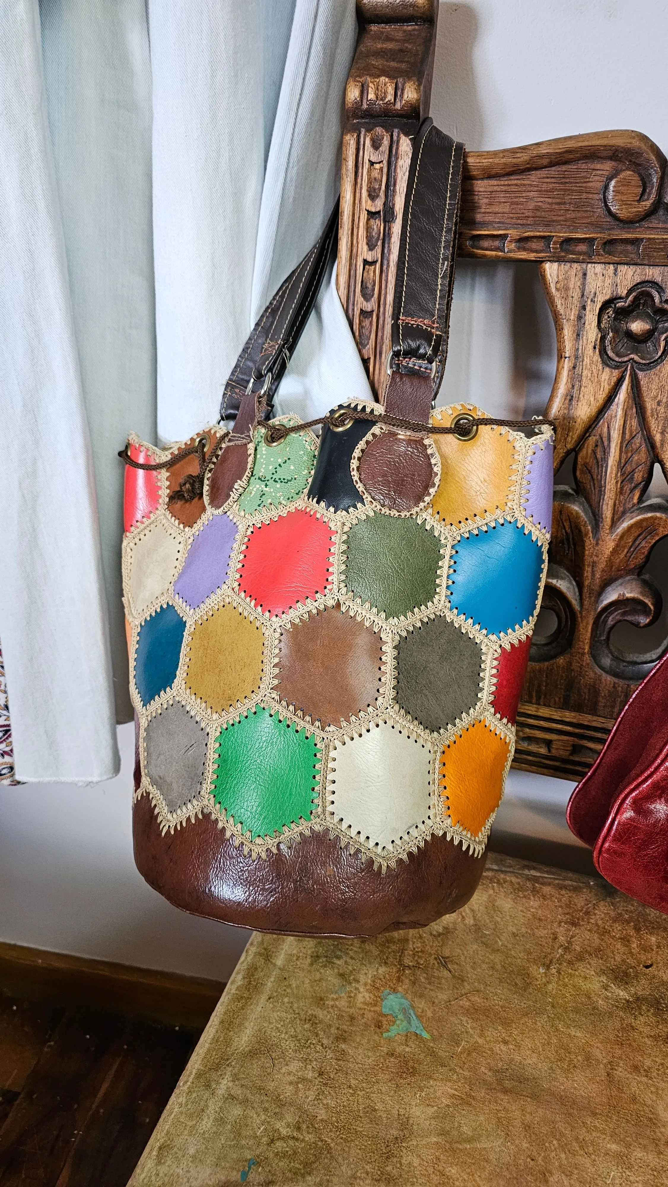 Vintage Amerileather Patchwork Shoulder Bag