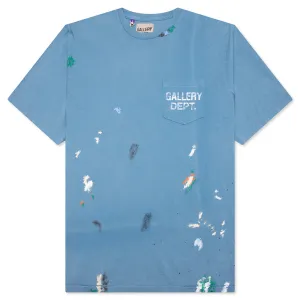 Vintage Logo Painted Tee - Dusty Blue